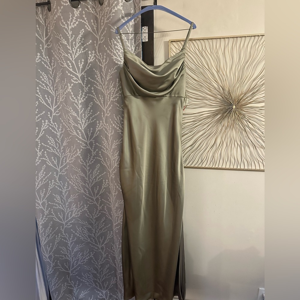 Revelry Bridesmaid dress Skye Satin - Silver Sage